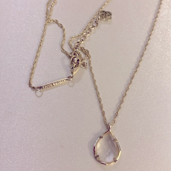 Kendra Scott crystal drop silver tone necklace - Picture 4 of 5